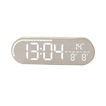 Minimalist Design Digital Wall Clock Silent Operation Nordic Style Alarm Clock Temperature Date Display Hanging Mount    Home Decor Supply | Online Retail | ShoreShopper.com