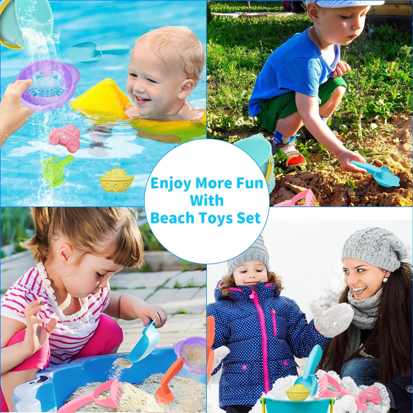 Baby Beach Toys Children Outdoor Summer Sand Play Set Infants Digging SandPlastic Shovels Buckets Water Play Beach Toys for Kids    Your Coastal Marketplace | Shoreshopper.com