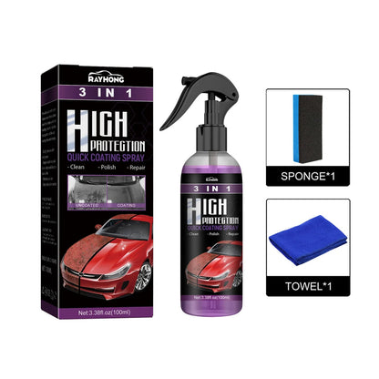 3 In 1 Car Ceramic Coating Spray High Protection Shine Armor Ceramic Car Wash Car Shield 30/100ml Polishing Spraying Wax Tools    Home Decor Supply | Online Retail | ShoreShopper.com