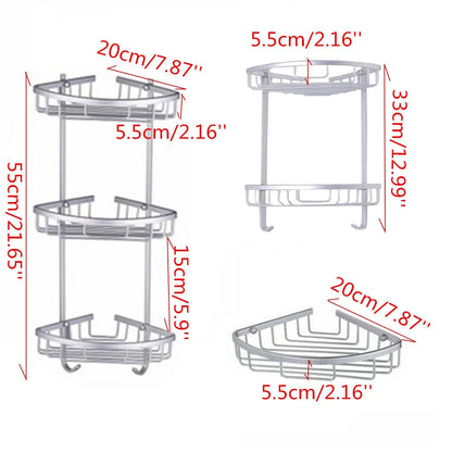 Bathroom Shelves Aluminum Shower Triangular Rack Storage Corner Shelf For Shampoo Soap Cosmetic Basket Holder 2/3 Layer    Home Decor Supply | Online Retail | ShoreShopper.com