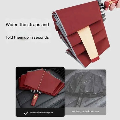 Fully Automatic Umbrella Enlarge Reinforced Thickened Windproof Sunny And Rainy Dual-use Car-mounted Reverse Folding Umbrella