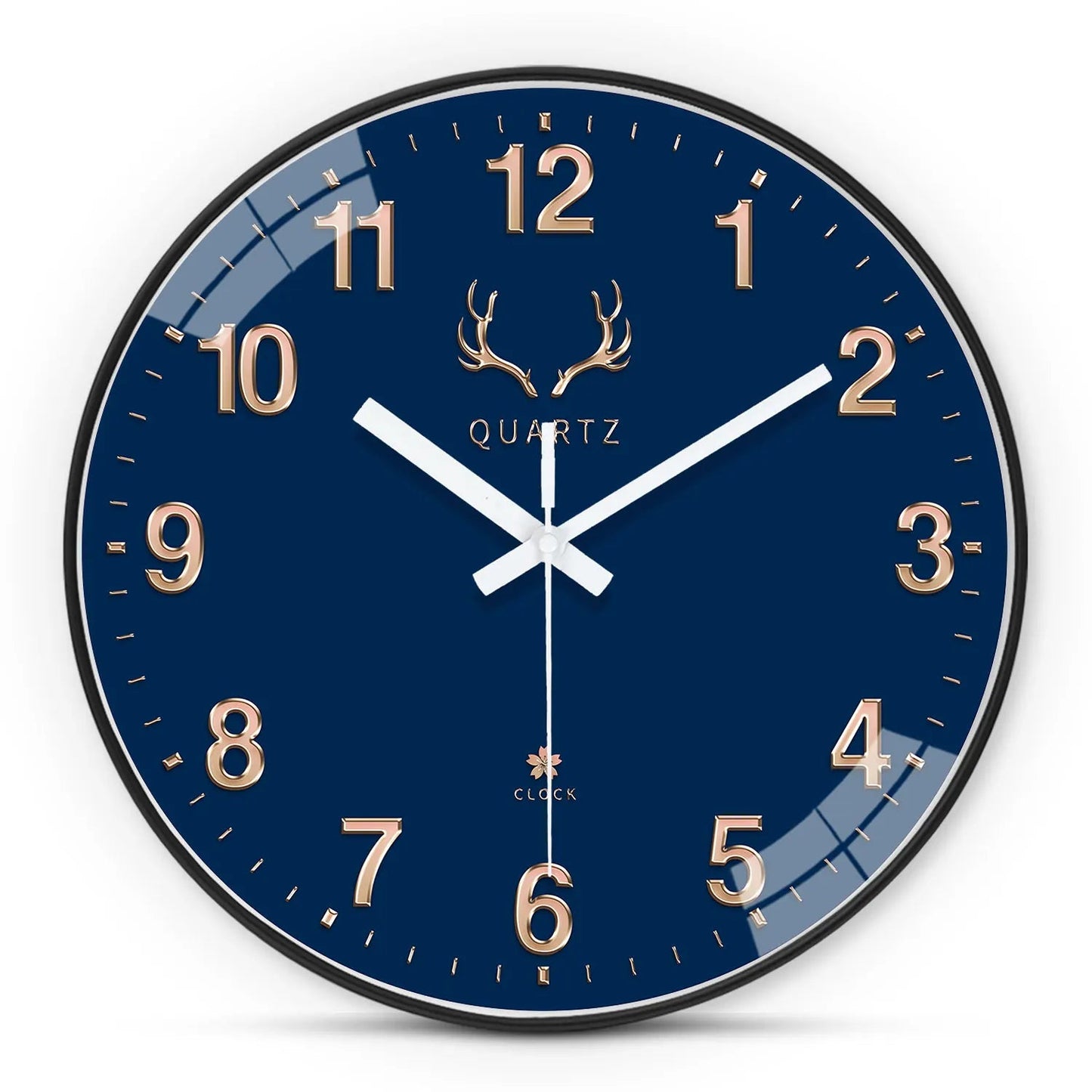 Dark Blue Plastic Round Wall Clock 8-12inch    Home Decor Supply | Online Retail | ShoreShopper.com
