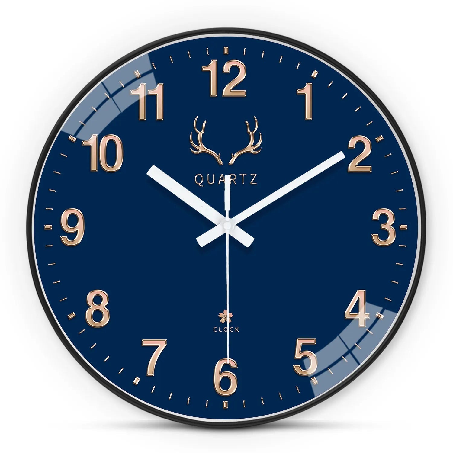 Dark Blue Plastic Round Wall Clock 8-12inch    Home Decor Supply | Online Retail | ShoreShopper.com