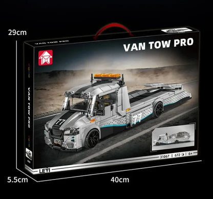 672Pcs Modified Trailer Building Blocks MOC Car Transporter Flatbed Tow Truck Vehicle Recovery Hauler Boys Festival Party Gifts - ShoreCo.Shop