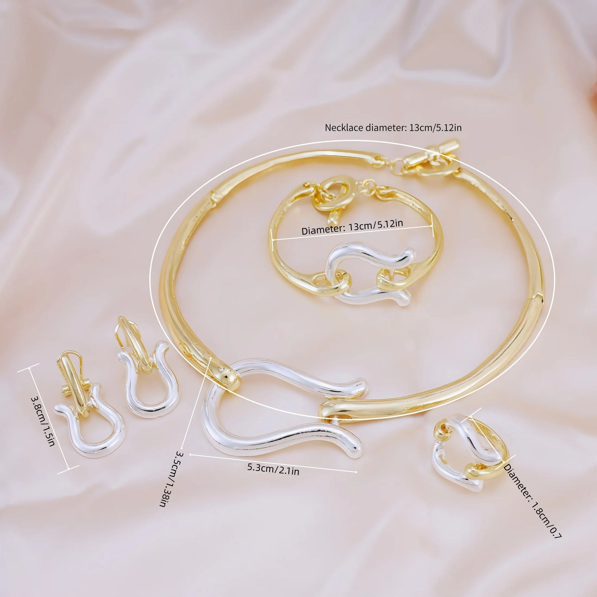 Fashion Jewelry Sets For Women Gold Color Choker Necklace Earrings Bracelets Ring Wedding Set Party Accessories    Home Decor Supply | Online Retail | ShoreShopper.com
