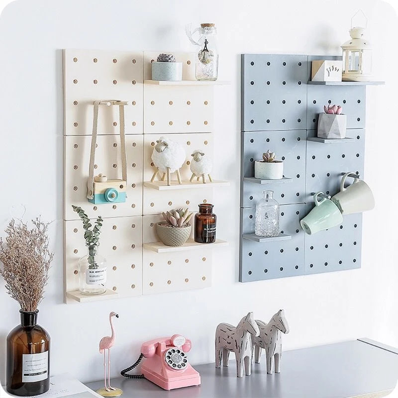 Home Decor Wall Shelves Decoration Hole Board Wall Storage Rack Storage Shelf Kitchen Bedroom Hanging Wall Shelves Wall Decor    Home Decor Supply | Online Retail | ShoreShopper.com