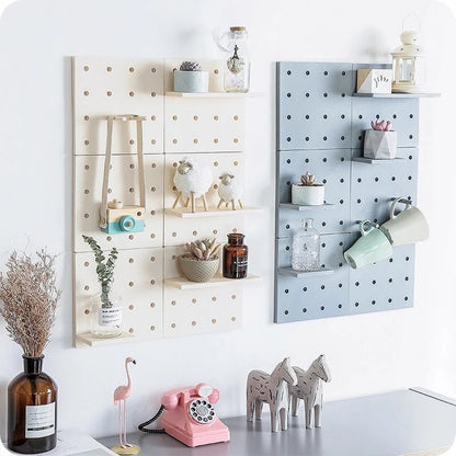 Home Decor Wall Shelves Decoration Hole Board Wall Storage Rack Storage Shelf Kitchen Bedroom Hanging Wall Shelves Wall Decor    Home Decor Supply | Online Retail | ShoreShopper.com