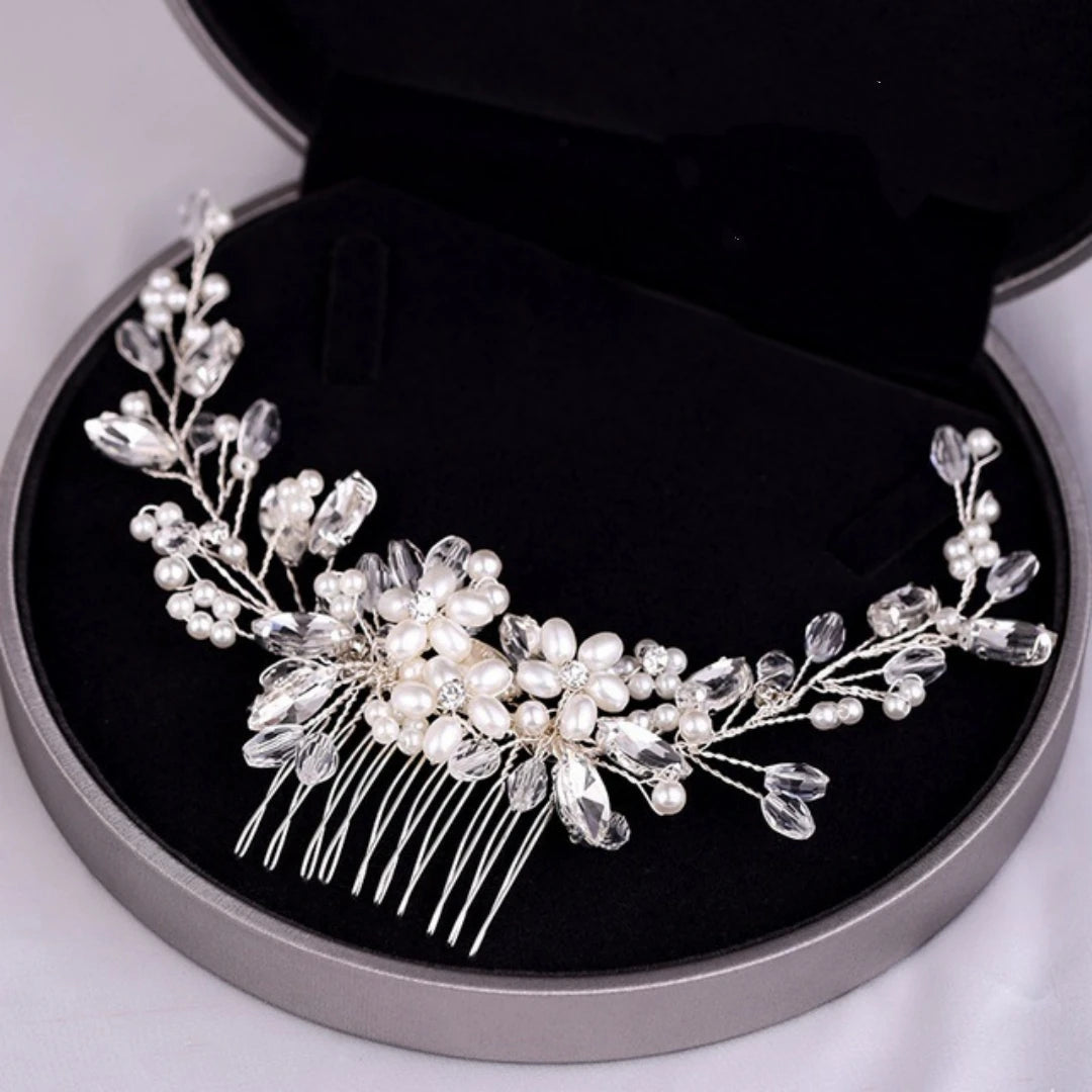 Headwear: Popular in Europe and America - Pearl Hair Comb for Wedding Gowns and Formal Attire - Decorative Diamond Hair Bun - Fa    Your Coastal Marketplace | Shoreshopper.com