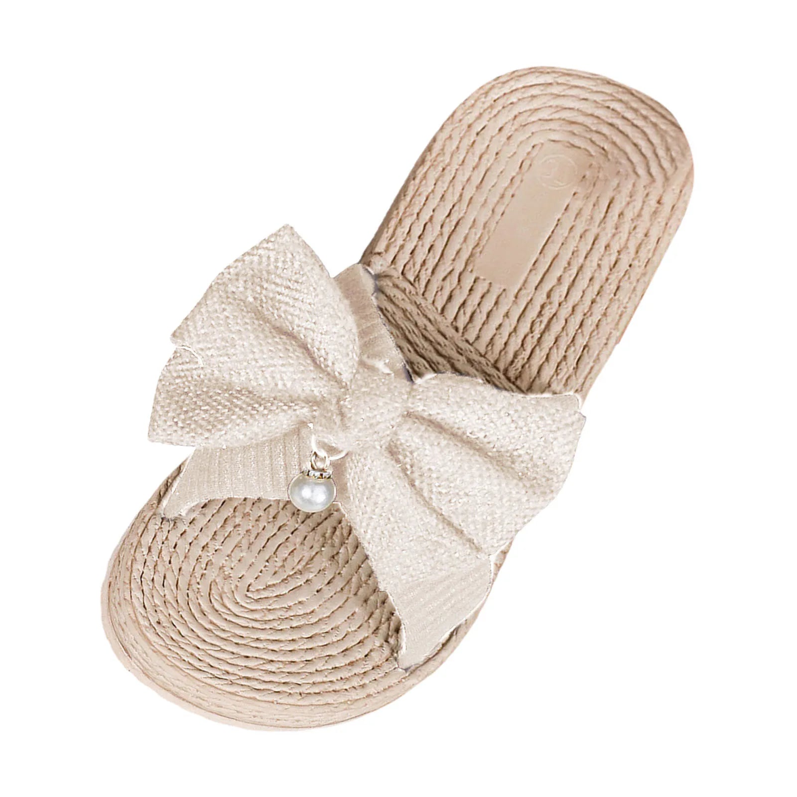 Ladies Sandals Slippers Solid Colour Bow Beach Outer Wear Flat Bottom Large Size Anime Slippers For Women Dressy Sandalias - ShoreCo.Shop