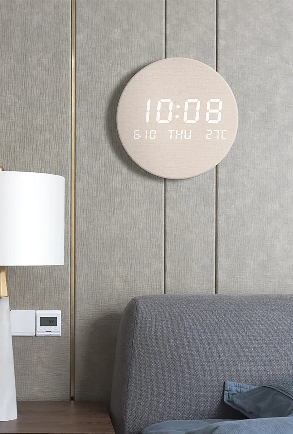 LED Digital Wall Clock Temperature Date Time Multi-function Display Living Room Home Bedroom Silent Clock Fashion Wall Clock    Home Decor Supply | Online Retail | ShoreShopper.com