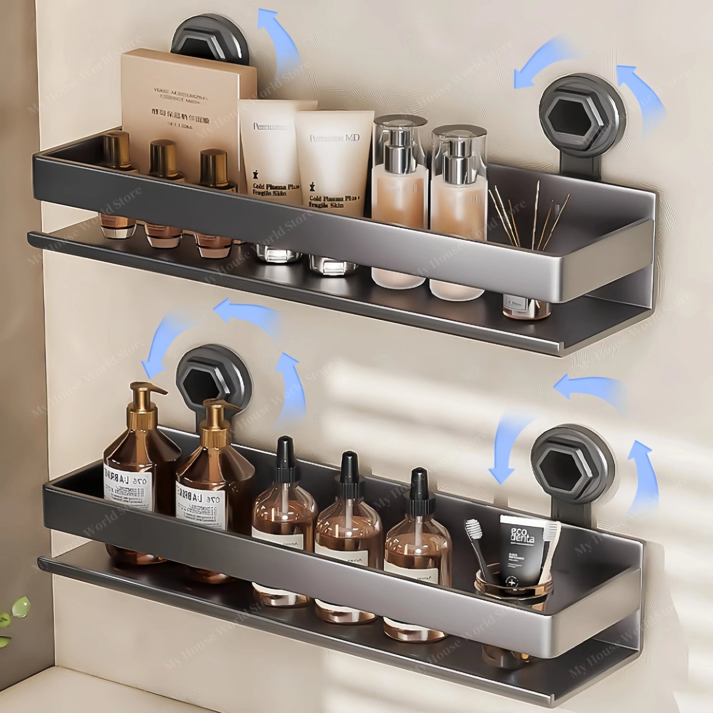 Shower Suction Cup Shelf Storage Shelf Home Organizer Shelf Holder Bathroom Organizer Suction Cup Wall Mounted Storage Rack    Home Decor Supply | Online Retail | ShoreShopper.com
