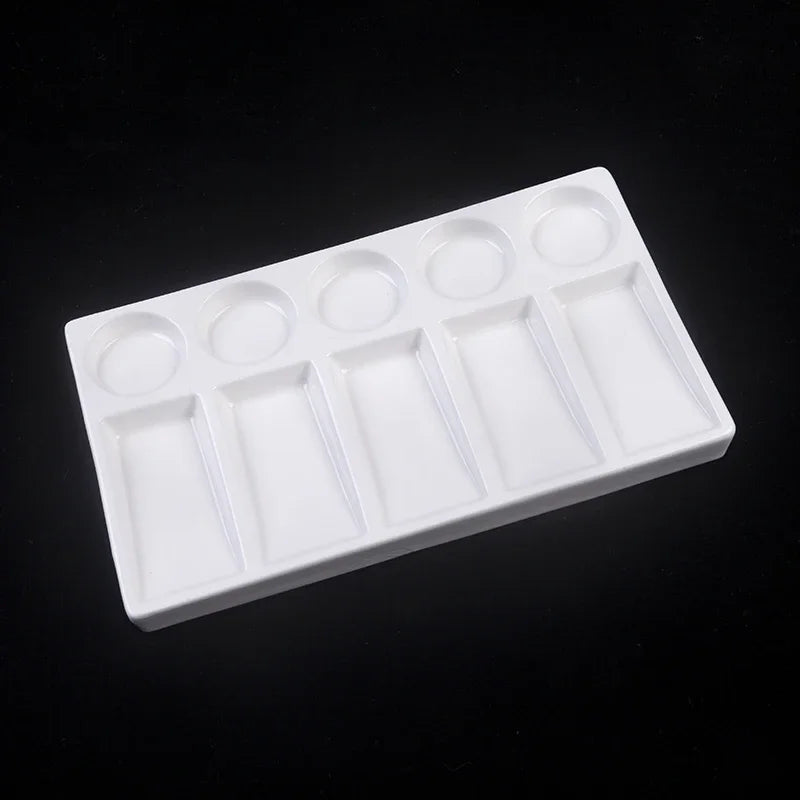 Artsecret 1 pc Simple White Ceramic Multi-Compartment Palette Pigment Mixing Palette Art Supplies Multiple Variants Available    Home Decor Supply | Online Retail | ShoreShopper.com