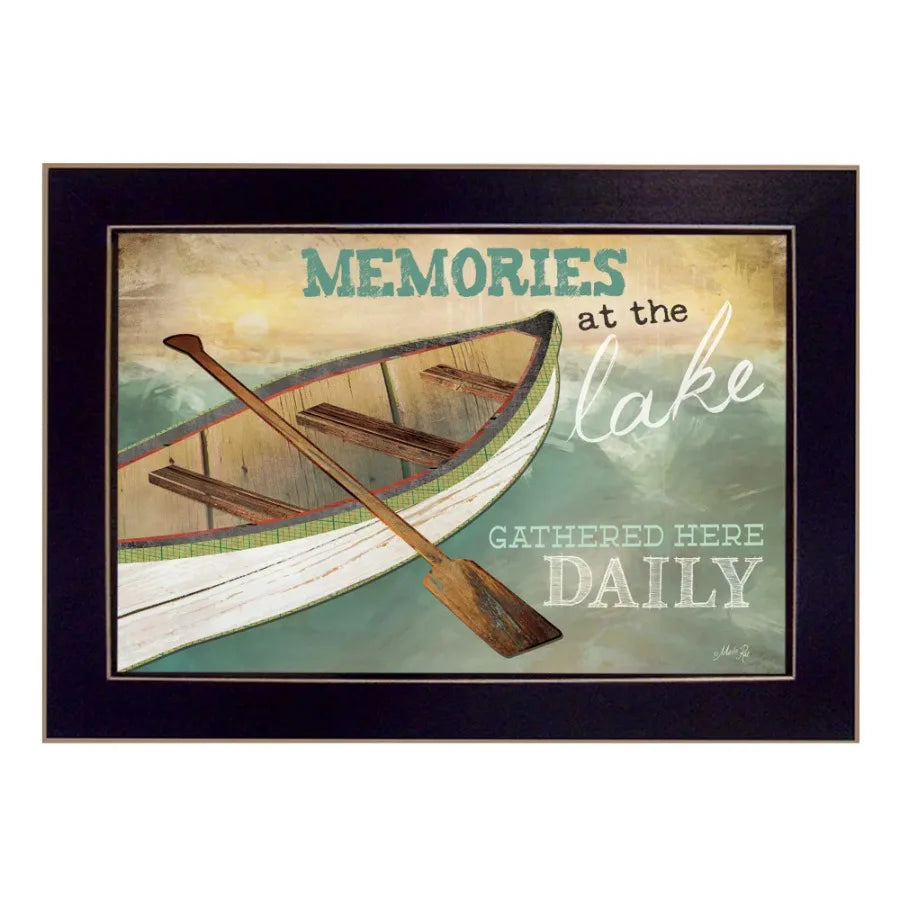 "Memories at the Lake" by Marla Rae - Framed Canvas Wall Art (Black Frame)    Home Decor Supply | Online Retail | ShoreShopper.com