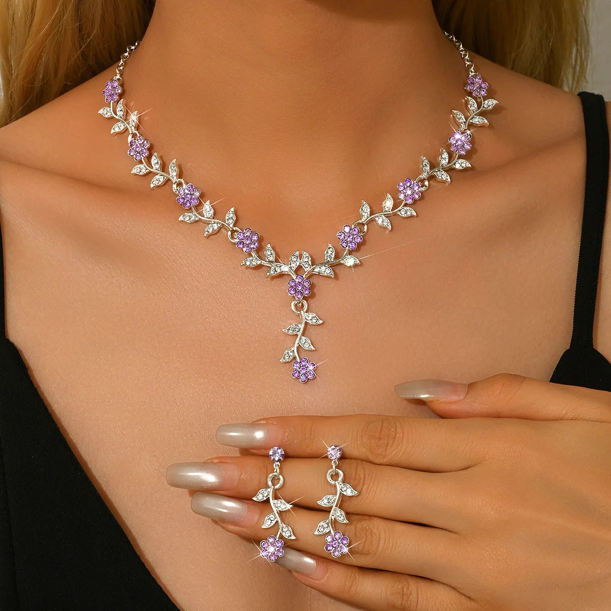 Elegant Flower Design Jewelry Set, Fashion Jewelry for Party, Daily Clothing Decor, Trendy All-match & Exquisite Jewelry    Home Decor Supply | Online Retail | ShoreShopper.com