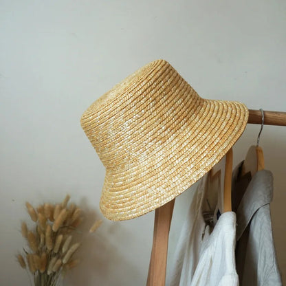head-wear  summer hat  pearl straw hat lady hat Straw Bucket Hat Blonde coffee  beach hat  harder straw hat    Your Coastal Marketplace | Shoreshopper.com