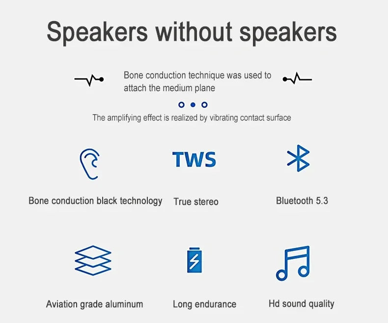 Bone Conduction Speaker Vibration Stereo Audio Digital TWS Wireless Smallest Speakers Dropshipping Mini Portable Metal Speaker    Home Decor Supply | Online Retail | ShoreShopper.com