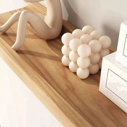 Space Saving Wooden Floating Shelf Minimalist Style Decorative Display Stand Rustic Bookshelf Organizer Living Room    Home Decor Supply | Online Retail | ShoreShopper.com