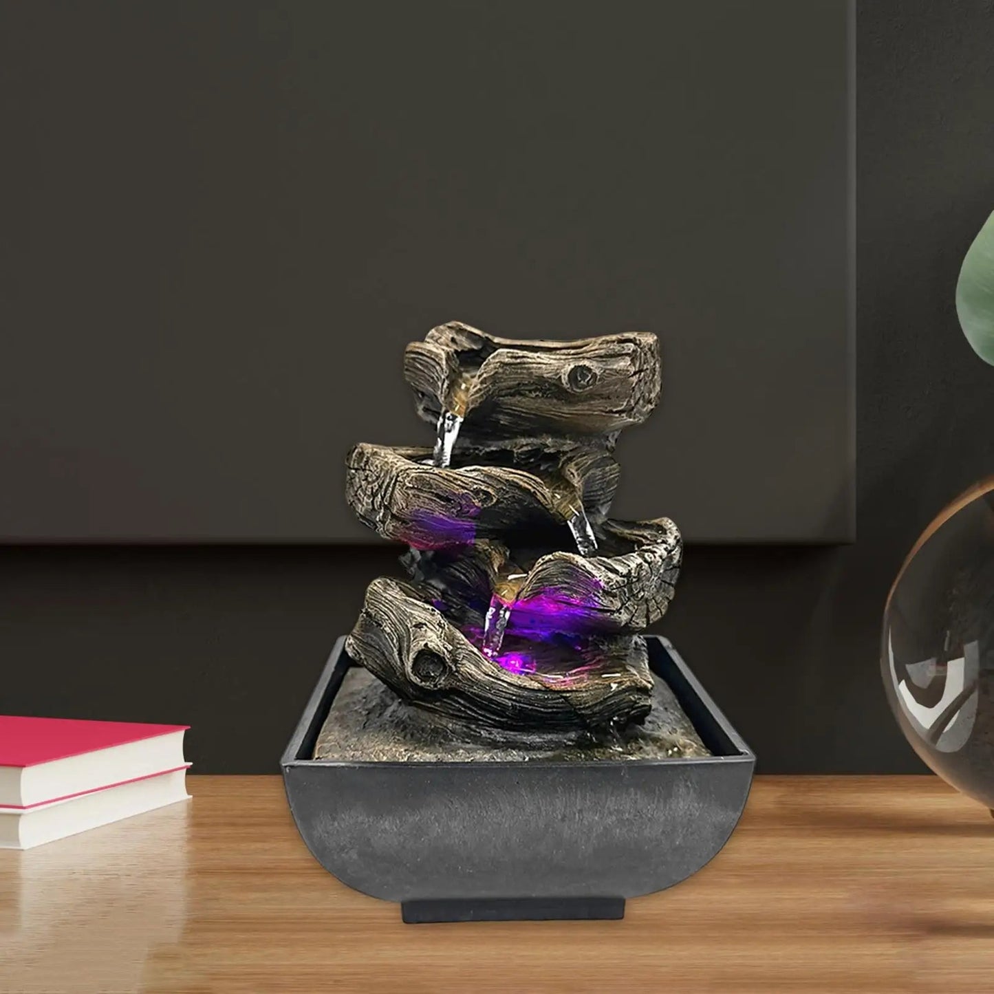 4 Tier Tabletop Water Fountain with Pump Ornament Flowing Water Relaxation Waterfall Fountain for Garden Desk Feng Shui Decor    Home Decor Supply | Online Retail | ShoreShopper.com