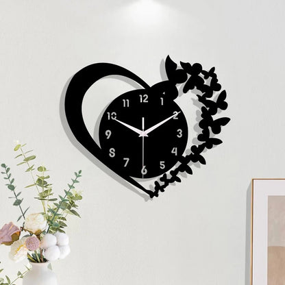 Heart shaped frameless design acrylic silent clock living room bedroom home decoration Mother's Day New Year Easter gift    Home Decor Supply | Online Retail | ShoreShopper.com