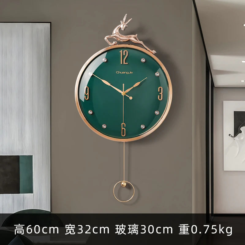 13 Inch Auspicious Deer Wall Clock Nordic Brief Design Living Room Decoration Kitchen Mute Clocks Art Wall Watch Home Decor NEW    Home Decor Supply | Online Retail | ShoreShopper.com
