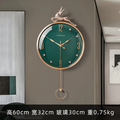13 Inch Auspicious Deer Wall Clock Nordic Brief Design Living Room Decoration Kitchen Mute Clocks Art Wall Watch Home Decor NEW    Home Decor Supply | Online Retail | ShoreShopper.com