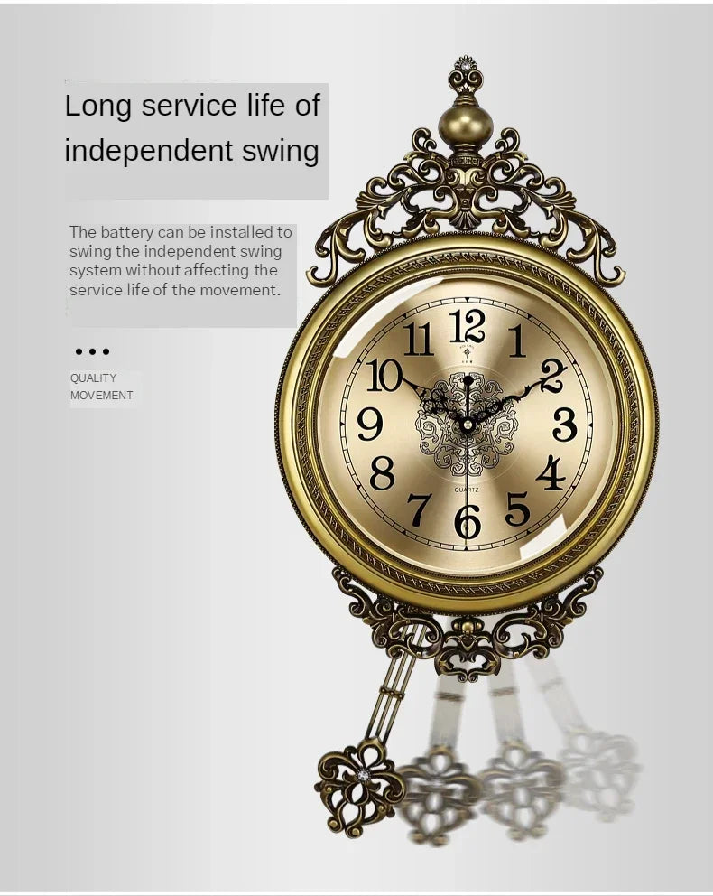 Large Luxury Gold Wall Clock Living Room Silent Creative Swing Wall watches Bedroom Quartz Clocks Wall Home Decor    Home Decor Supply | Online Retail | ShoreShopper.com