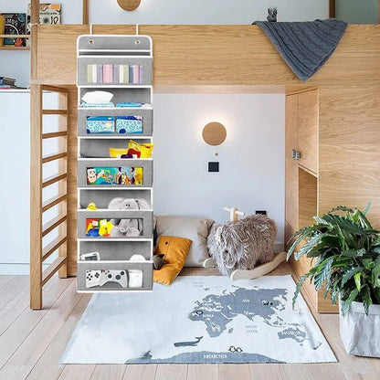 5-Shelf Hanging Storage Organizer - Behind Door, Anti-Tilt, 5 Large Capacity Pockets, Suitable for Bedroom, Bathroom    Home Decor Supply | Online Retail | ShoreShopper.com