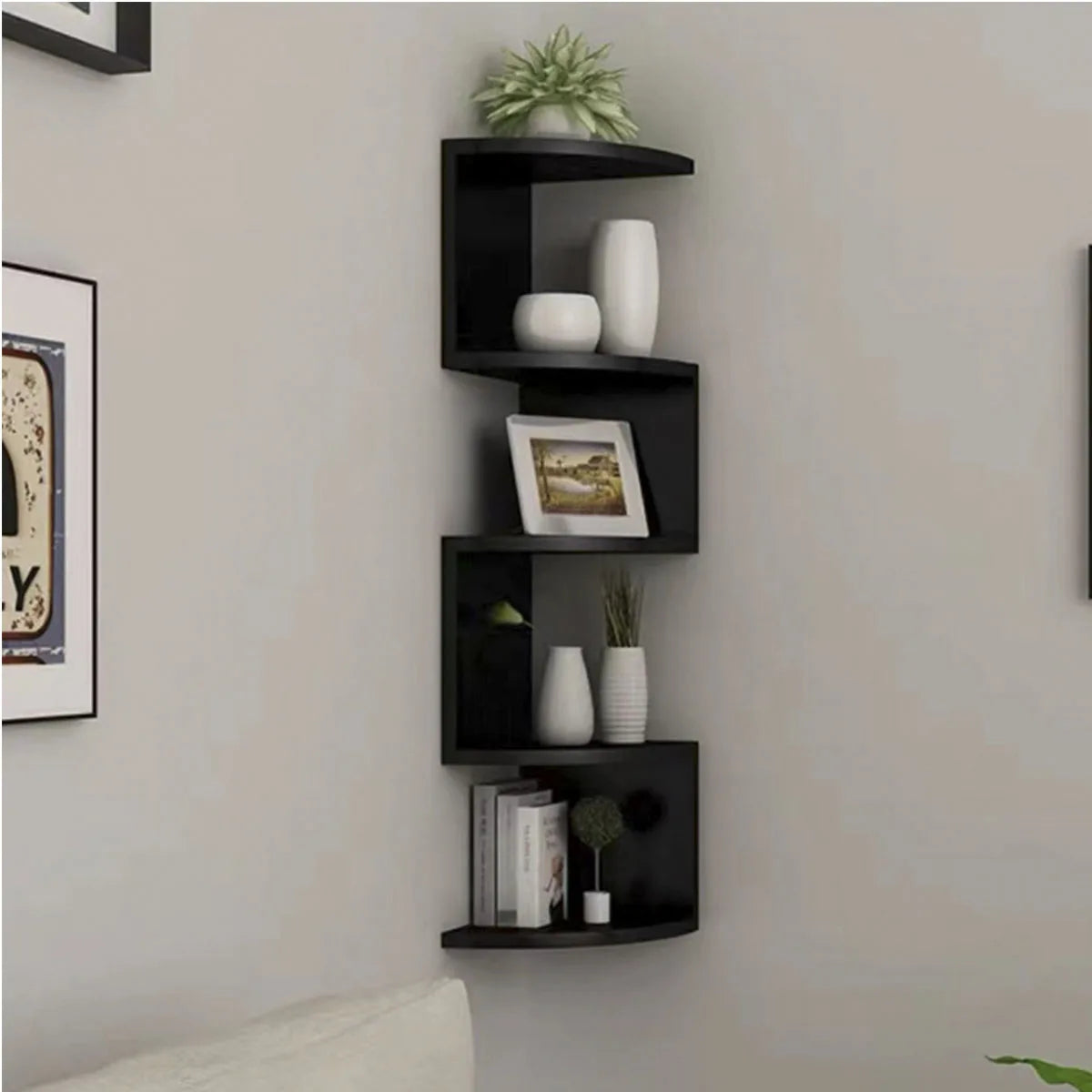 Corner Shelf - 5/2-Tier Corner Floating ShelvesWall Easy Assemble Wall Corner Shelves Bedrooms Living Room Decorations Bookcase    Home Decor Supply | Online Retail | ShoreShopper.com