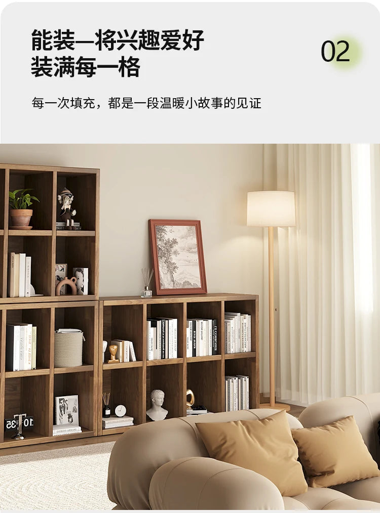 Solid Wood Short Bookshelf Floor Storage Cabinet Grid Organizer Shelf for Living Room Home & Kindergarten Display Unit    Home Decor Supply | Online Retail | ShoreShopper.com