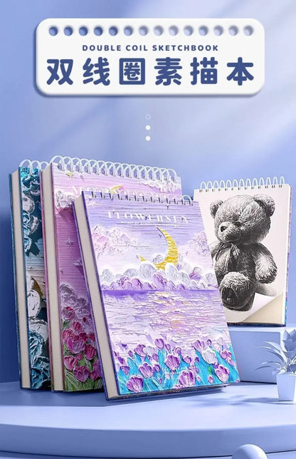 A4 Professional Sketchbook: Ultra-Thick Paper, 16K Painting Diary Notebook, Essential Art School Supplies, Ideal for Pencil Sket    Home Decor Supply | Online Retail | ShoreShopper.com
