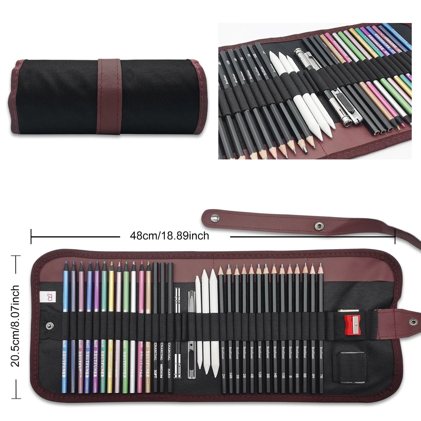Drawing pencils, 38 art supplies sketching pencil sets, graphite pencils, charcoal pencils, and 12 metallic pencils,art supplies    Home Decor Supply | Online Retail | ShoreShopper.com