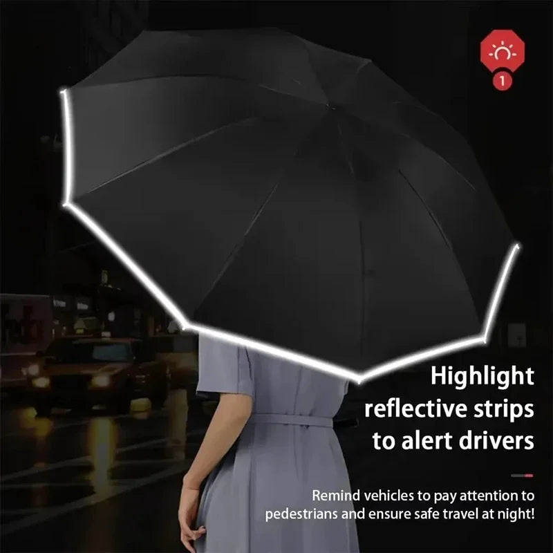 Lenovo Umbrella Windproof Strong With Reflective Stripe Reverse Automatic Fold Umbrella UV Umbrella Insulation Portable Parasol    Your Coastal Marketplace | Shoreshopper.com