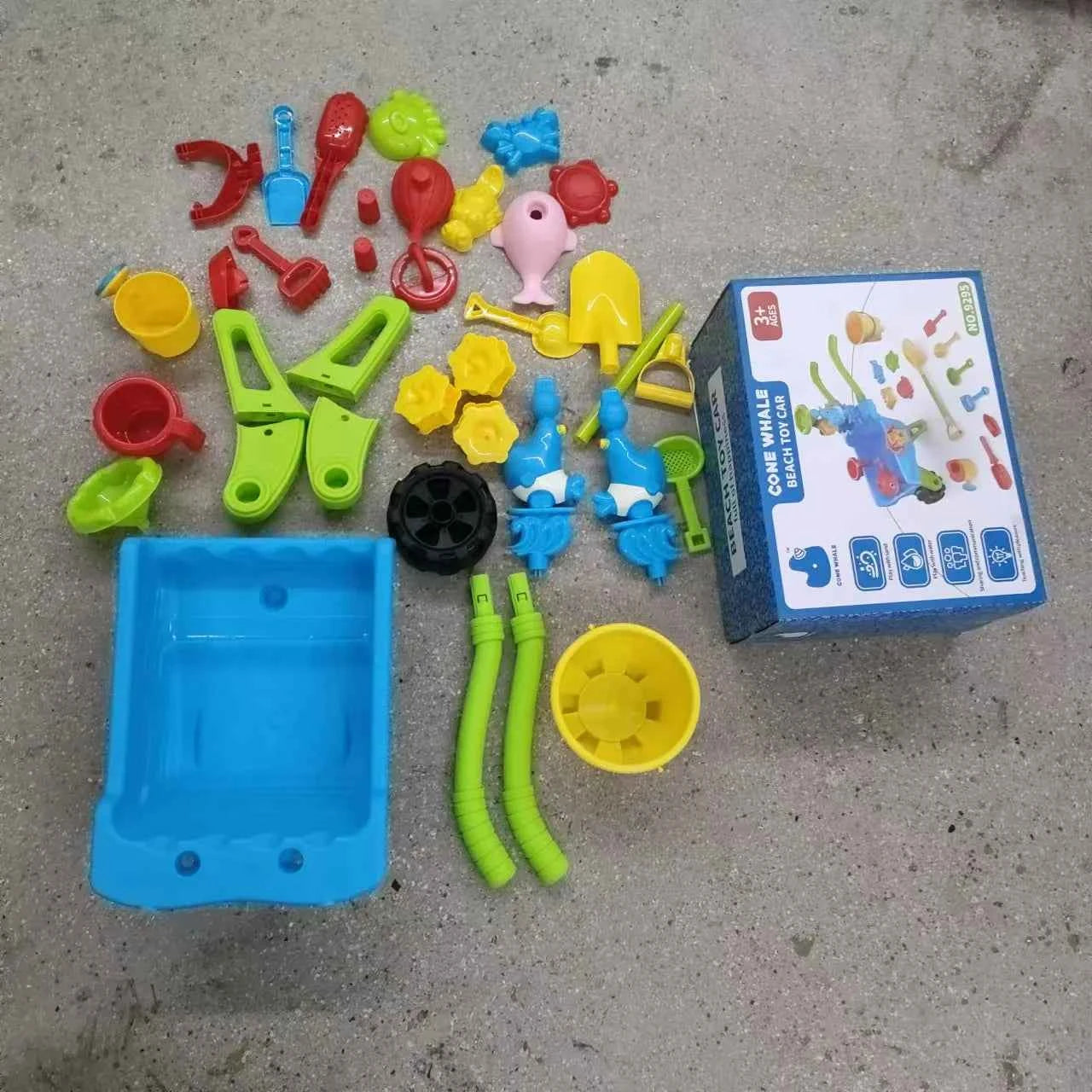 New beach water play cart, bulldozer, children's outdoor toys, beach water play outdoor beach toys