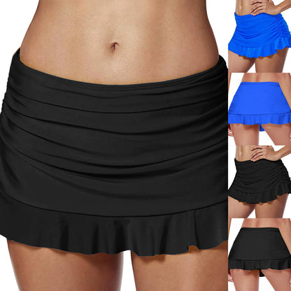 Women'S Swimsuit Women'S Swim Skirt High Waisted Fold Bathing Suit Skirt Built In Swim Shorts Bottoms Nuevo En Conjuntos A Juego - ShoreCo.Shop