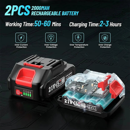 Seesii 6'' Brushless Electric Chainsaw 2 IN 1 Tree Trimming Branch Pruner Cutting Power Tools - ShoreCo.Shop