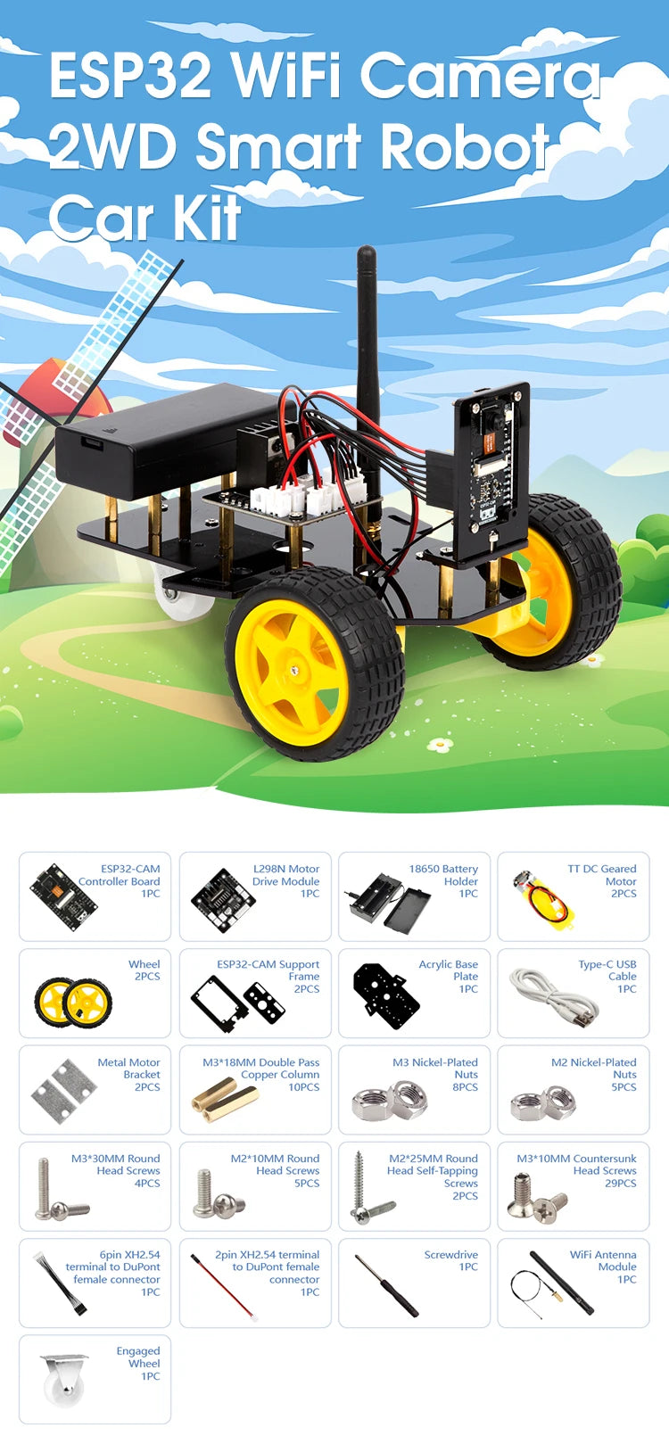 ESP32 Smart Robot Car Kit  Remote Control Car for Arduino Programming Project STEM Education Science Coding Kit - ShoreCo.Shop