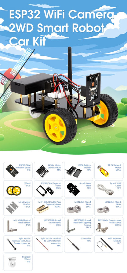 ESP32 Smart Robot Car Kit  Remote Control Car for Arduino Programming Project STEM Education Science Coding Kit - ShoreCo.Shop