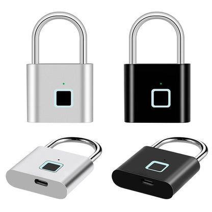 KERUI Smart Fingerprint Padlock Waterproof Fingerprint Keyless Door Lock Type C Rechargeable Security Padlock for House - ShoreCo.Shop