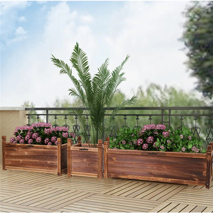 Wooden Raised Flower Bed Indoor Outdoor Vegetable Herb Planter Pot Garden Bed Flower Display    Home Decor Supply | Online Retail | ShoreShopper.com