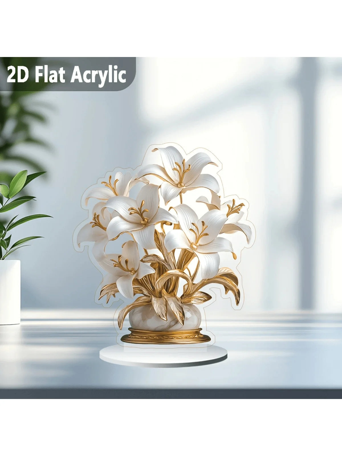 1 piece of lily desktop decoration ornament suitable for living room desktop and office decoraValentine Day wedding decor gifts    Home Decor Supply | Online Retail | ShoreShopper.com