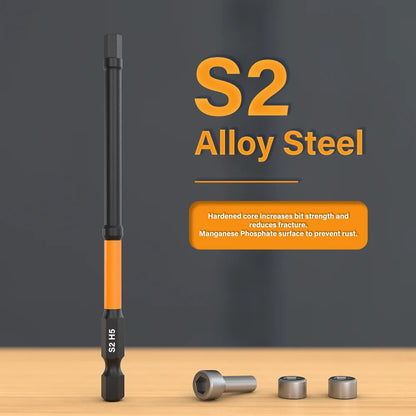 Impact Torx Bit Set-3/6 Inch  (T7-T40) & Impact Hex Head Allen Wrench Drill Bit Set-2/4 Inch  (H1.5-H8)  With CNC Machined Tips,    Home Decor Supply | Online Retail | ShoreShopper.com