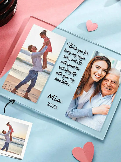Custom Mother Father Day Acrylic Plaque Personalized Photo Text with Quote Gift for Mom Dad Grandma Grandpa Anniversary Birthday    Your Coastal Marketplace | Shoreshopper.com