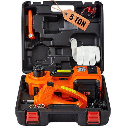 SucceBuy 5T Electric Car Jack Hydraulic Jack with Electric Impact Wrench Built-in Inflatable Pump, LED Light for SUV Sedan Truck    Home Decor Supply | Online Retail | ShoreShopper.com