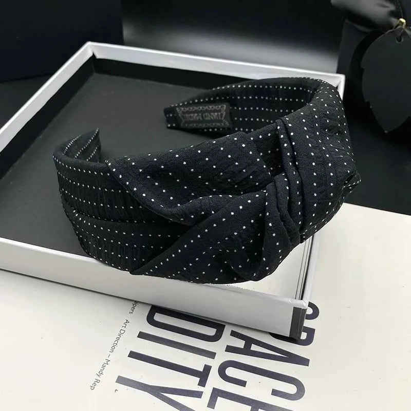 Hair headband for women, new black retro fashion style, hair tie headpiece with wide edge, pressed hair, wash face headband