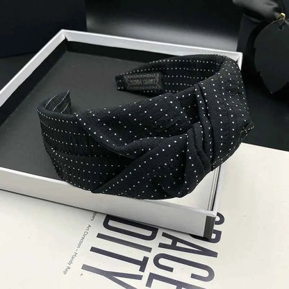 Hair headband for women, new black retro fashion style, hair tie headpiece with wide edge, pressed hair, wash face headband