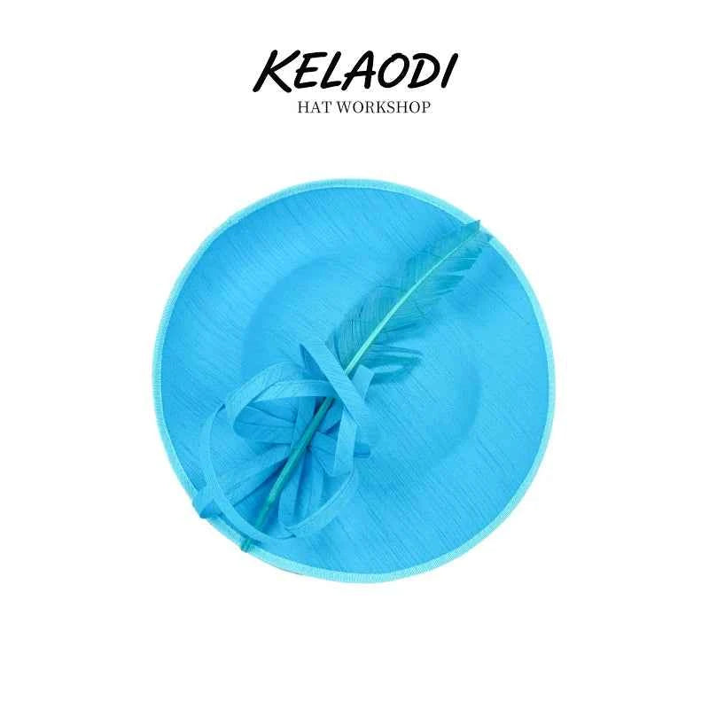Hat Luxury Headwear Elegant Round Feather Headband Charming Hat Cocktail Party Wedding Headwear Guests Tea Party Top Hat