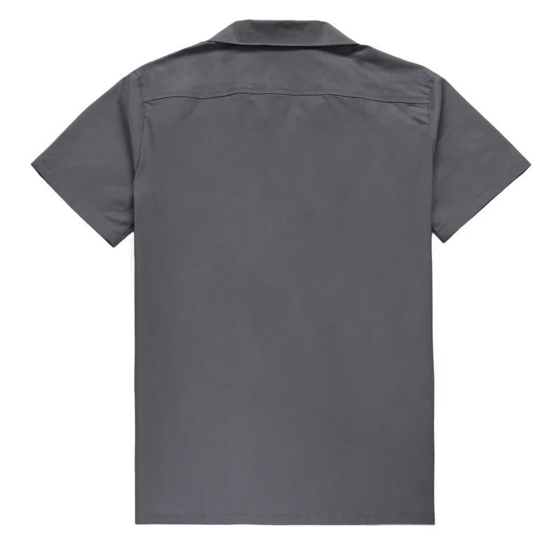 Vertical Striped Shirt Men Short Sleeve Work Men's Bowling Shirts for Men Cotton Summer Blouse Men Plus Size Male Clothing    Home Decor Supply | Online Retail | ShoreShopper.com
