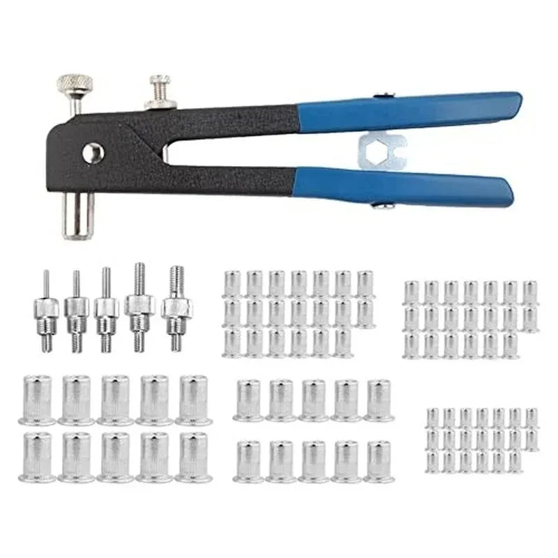 86pcs Heavy Duty Blind Rivet Nut Kit Set Riveter Tool Rivet Nut Gun Thread Hand Riveter Rivet Gun Threaded Insert Tool    Home Decor Supply | Online Retail | ShoreShopper.com