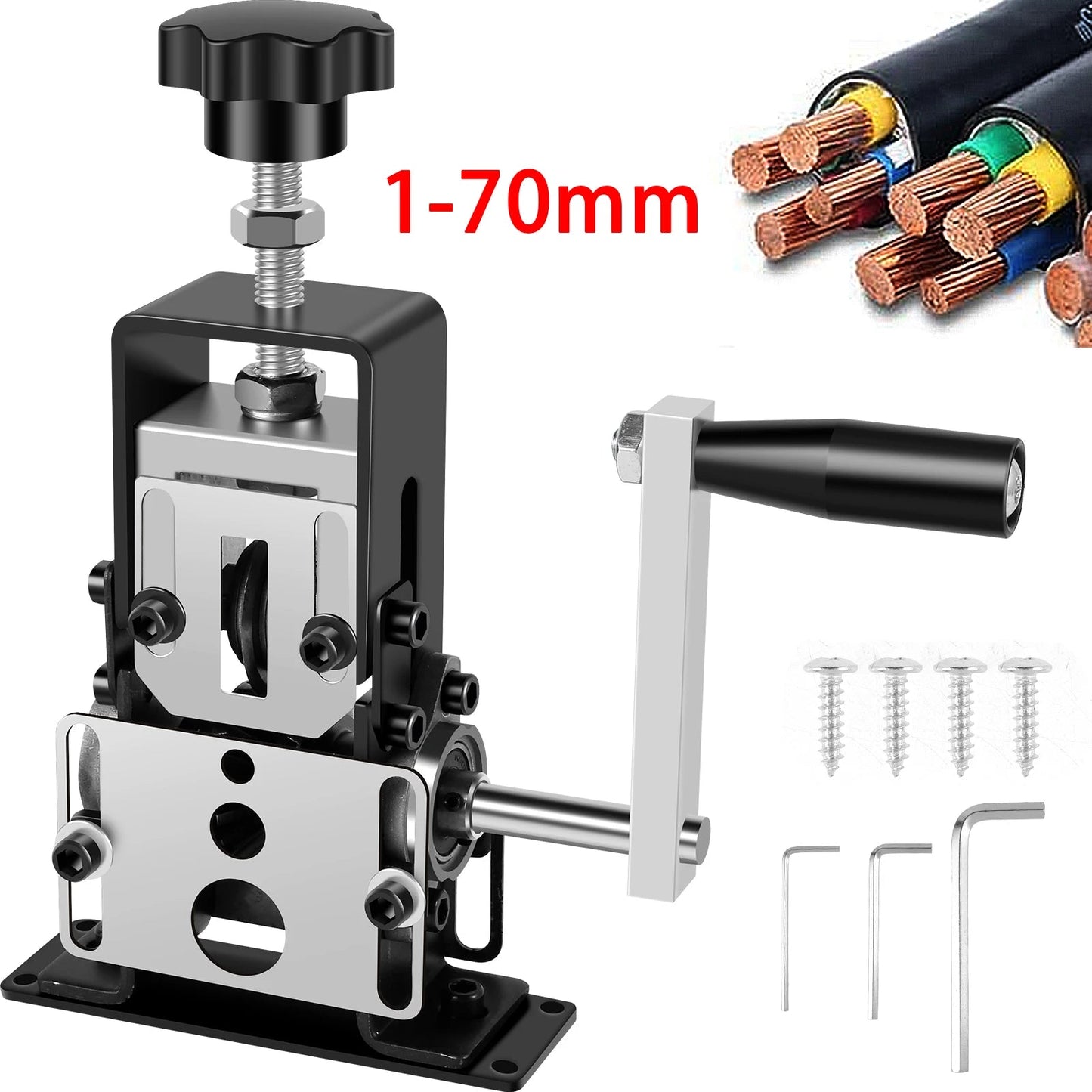 1-70mm Wire Stripper Manual Wire Stripping Tool Portable Electric Drill Powered Copper Scrap Wire Peeler Hand Crank Support Use    Home Decor Supply | Online Retail | ShoreShopper.com