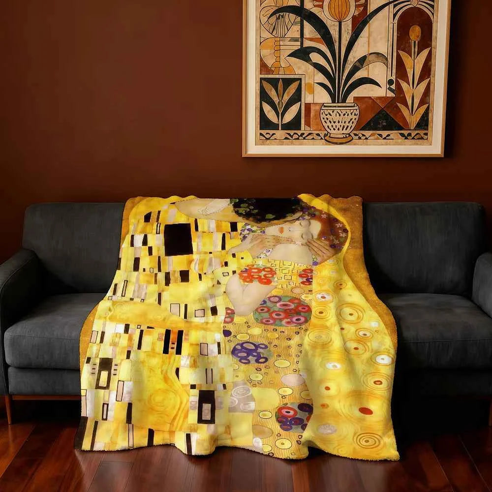 Blanket Super Warm Comfortable Plush Throw K-Klimt Blanket G-Gustav Kiss Child Home Sofa Bedroom The Gift